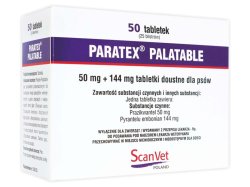 PARATEX PALATABLE 50MG+144MG 50 TBL.