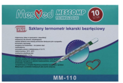 MESMED TERMOMETR MM-110 SZKLANY BEZRTĘCIOWY