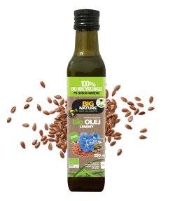 BIG NATURE Olej Lniany BIO 250ml