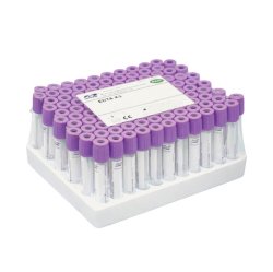 Probówki EDTA 1 ml w statywie, 50 sztuk