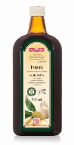 POLSKA RÓŻA Imbir Sok 100% z Cytr. 500ml