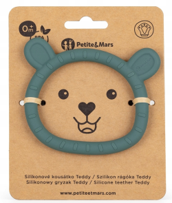 PETITE GRYZAK SILIKONOWY TEDDY MISTY GREEN 0M+