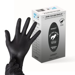 RĘKAWICE NITRYL MAX GRIP BLACK L 100SZT