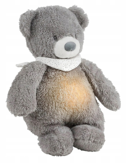 NATTOU MASKOTKA Z CZUJNIKIEM PŁACZU 4W1 BEAR SZARA
