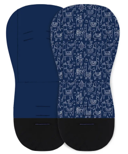 PETITE WKŁADKA DO WÓZKA DWUSTRONNA BLUE LAMA