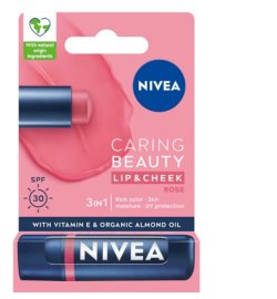 NIVEA POMADKA CARING BEA.3W1 ROSE