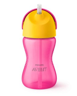 AVENT KUBEK Z SŁOMKĄ 12M+, 300ML GIRL 798/02