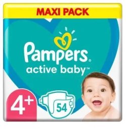 PAMPERSY ACTIVE 4+ MAXI+ 54    10-15 KG