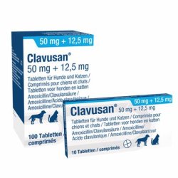 CLAVUSAN 50 MG + 12,5 MG   10 TABL
