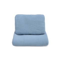 YOONCO MUŚLINOWY KOMPLET PODUSZKA+KOŁDERKA JEANS