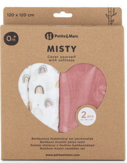 PETITE OTULACZ MUŚL-BAM 2 SZT RÓŻ/TĘCZA 120X120