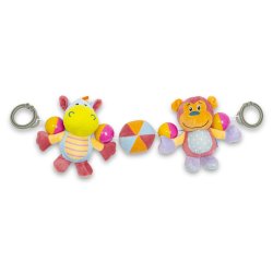 BABY MIX GRZECHOTKA DO WÓZKA HIPPO MAŁPA PLUSZOWA