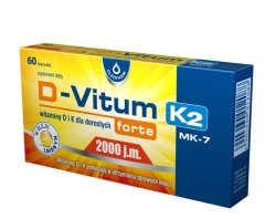 D-VITUM forte 2000 jm K2 MK-7 60 kaps