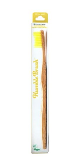 Szczoteczka d/zębów żółta bambusowa